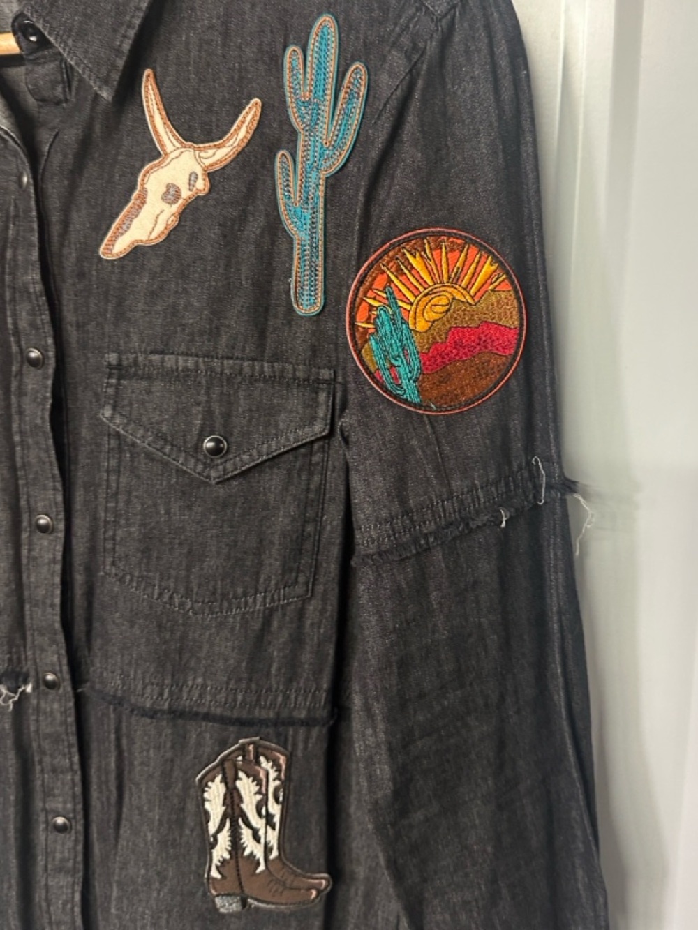 Panhandle Slim Western Pearl Snap Shirt Patchwork Rodeo Cowboy Button Up XS - Picture 7 of 11